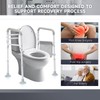 Toilet Safety Rails-Adjustable Toilet Safety Frame, FoldableTtoilet Support Rails with