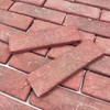 Jusmioke 40 Pcs Red Thin Brick Veneers, 2.4" x 7.9"