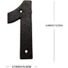 Cast Iron Door Number 1 - Black House Numbers