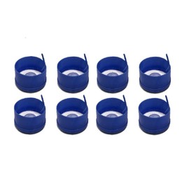 AquaNation BPA Free Non-Spill Reusable Water Bottle Caps for 3 or 5 gallon Jugs - 55mm Anti-Splash Snap On Caps - Made in USA (Pack of 8)