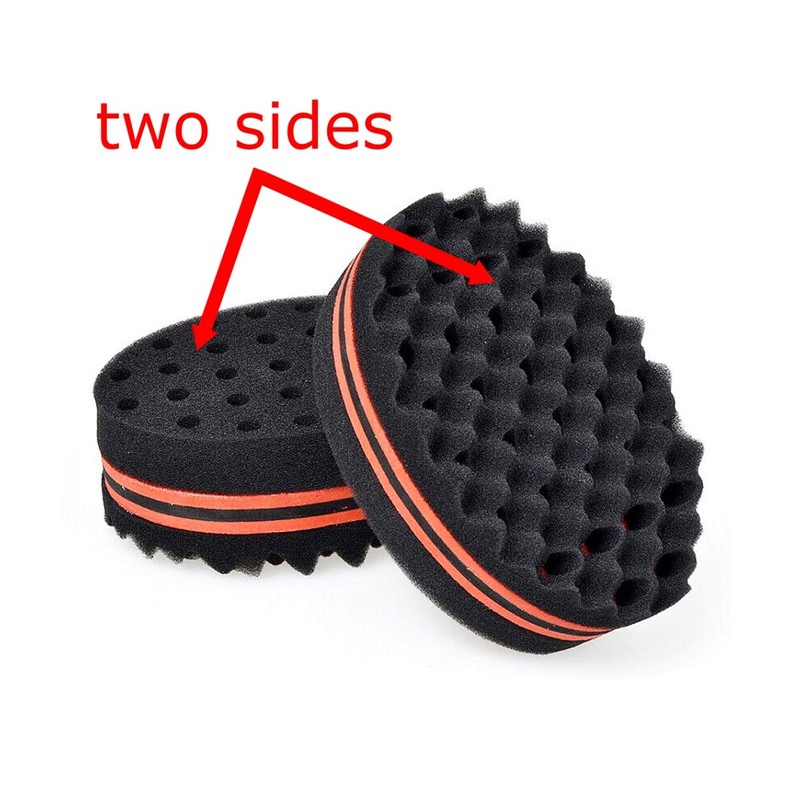 JZK 2 x Double Sided Hair Brush Sponge Afro Hair