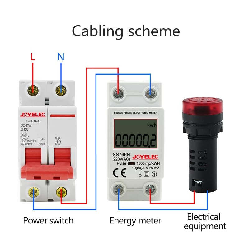 JOYELEC SS766N Electric Energy Meter, Electric Consumption Meter, Current Meter