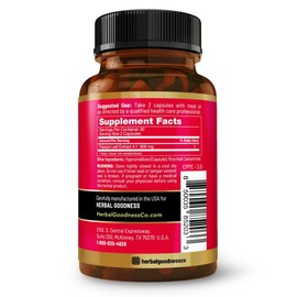 Herbal Goodness Papaya Leaf Blood Platelet Capsules - 60/600mg 20x Strength - Blood Platelet, Bone Marrow, Immune Support - Blood Cleanse Formula - Herbal Remedy - Made in USA