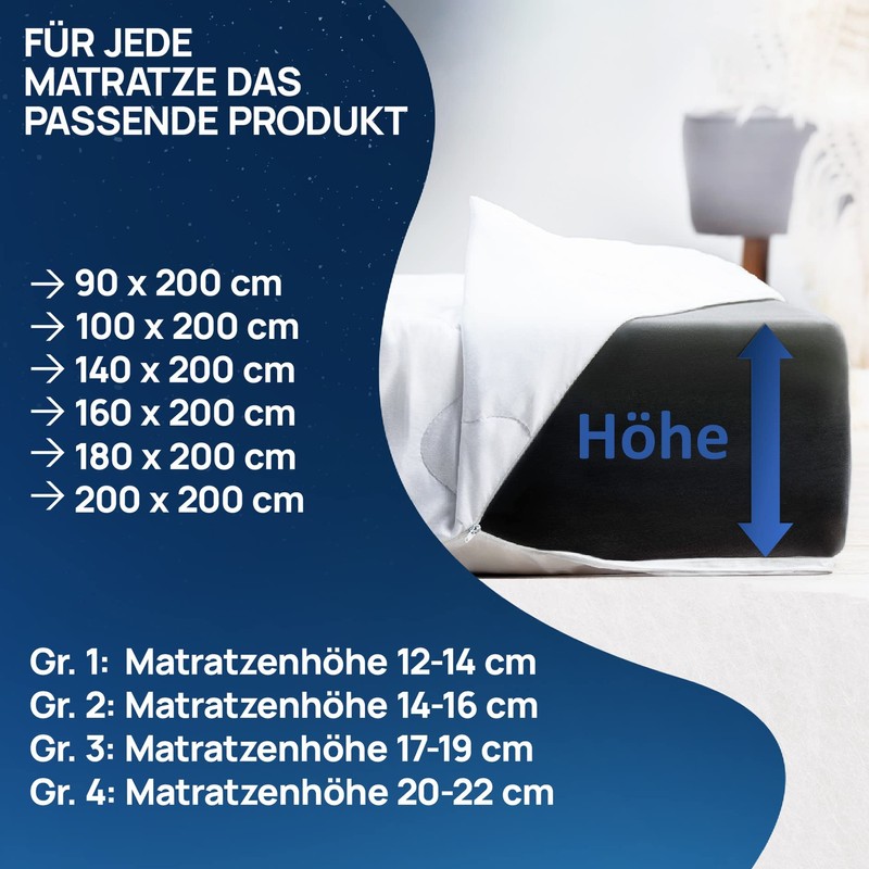 Lileno HomE Mattress Protector with Zip, Washable Microfibre Mattress Protector