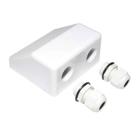 LOWENERGIE Solar Panel Mounting Bracket White Cable Gland Entry. for Caravans, Motorhomes, Boats & Any Flat Surface