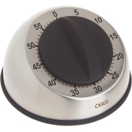 OGGI Countdown 60-Minute Kitchen Cooking Baking Timer Stainless Steel