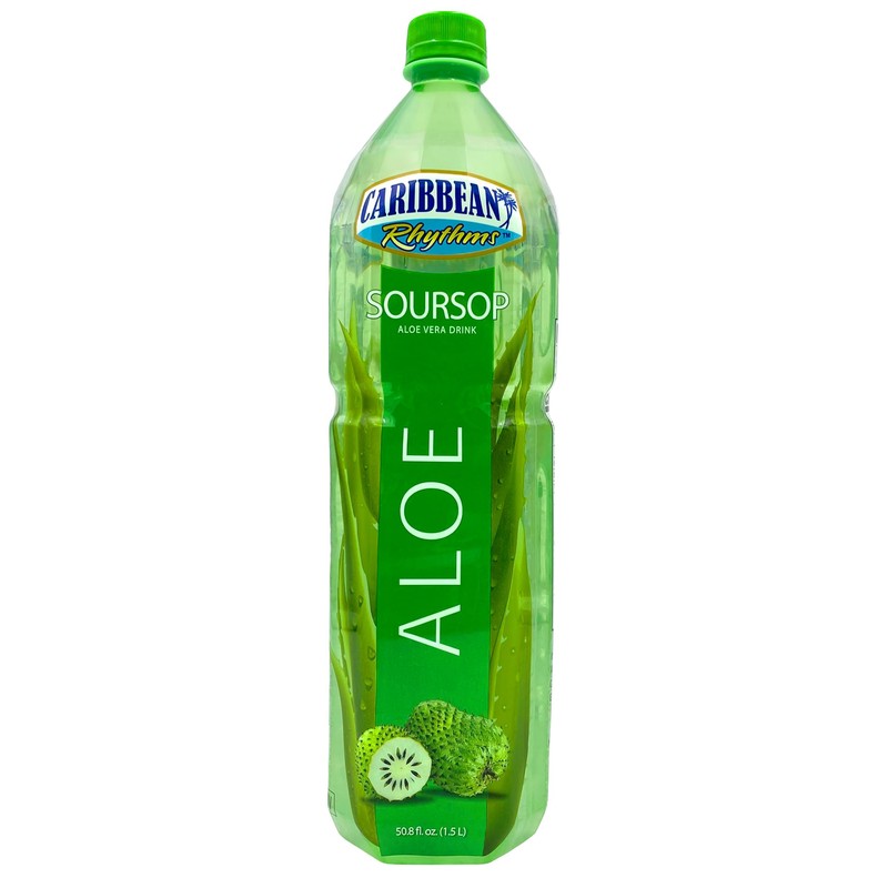 Caribbean Rhythms Aloe Vera Drink with Aloe Pulp, Soursop, 1.5L