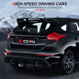 cciyu Black ABS Rear Spoiler Wing for 2012 2013 2014 2015 2016 2017 2018 for Ford Focus Stylish Trunk Spoiler Wing