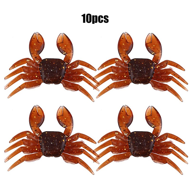 OUKENS Simulation Crab Bait, 10 Pieces Artificial Plastic Soft Crab