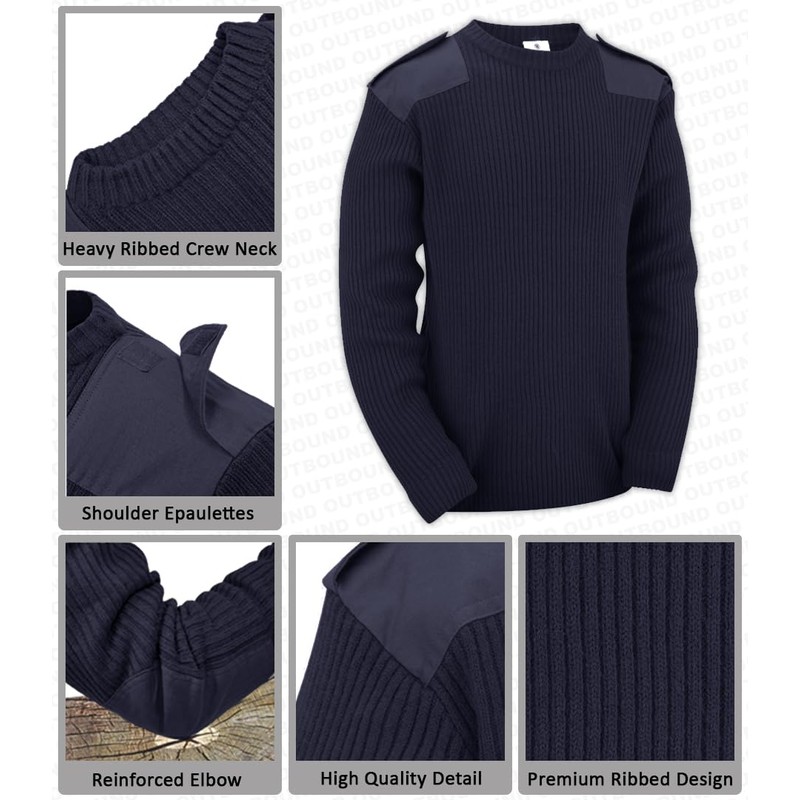 Military/Security Style Pullover (M, Navy)