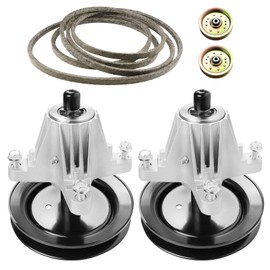 42” Mower Deck Rebuild Kit Fit for Cub Cadet LTX1040 LTX1042, 2 Spindle Assemblies 618-04822 618-04889 918-04822, 2 Flat Pulleys, 2 Idlers, 1 Deck Belt (96 1/2" x 1/2") 754-04060 954-04060