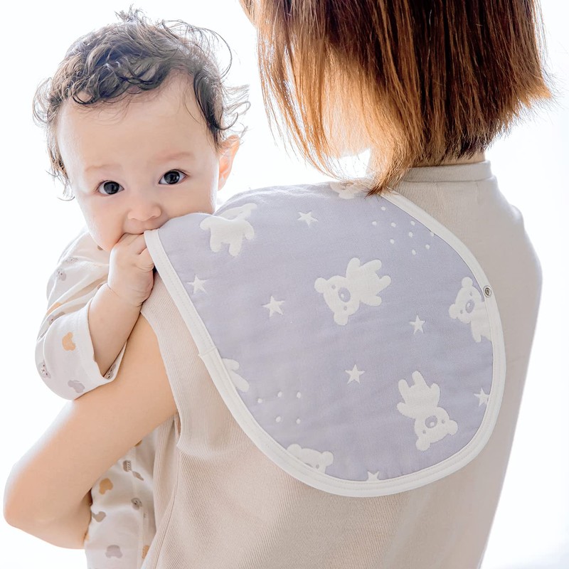 Baby Castle, Burp Cloth, Bib, Star Bear, Made in Japan,