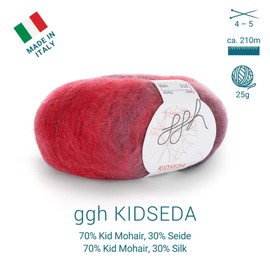 ggh Kidseda Box - 6 Balls - Mohair Wool with Silk for Knitting - Colour 213 - Pink Mauve Lavender