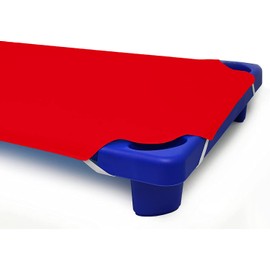 Standard Size Daycare/Pre-School Cot Sheet -Corner Elastic Loop Daycare Sheet- Children’s Naptime Cot Sheet - Breathable 100% Egyptian Cotton Nap Sheet for Boys/Girls (Blood Red, 23"x52" - Pack of 24)