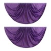MSFHHA Purple Solid Colour Pleated Fan Flag Bunting, 3 x
