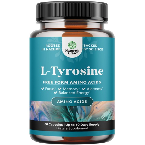 Free Form L Tyrosine 500mg Capsules - High Strength L-Tyrosine