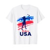 Womens Archery Support Team Flag USA Archer American T-Shirt