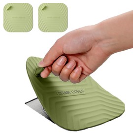 MAOYONG Shower Drain Cover Tub Stopper - Square Silicone Floor Drain Cover for Bathroom, Bathtub Stopper Drain Plug Cover, Kitchen Sink Drain Stopper 5.9 Inch Green 2PCS