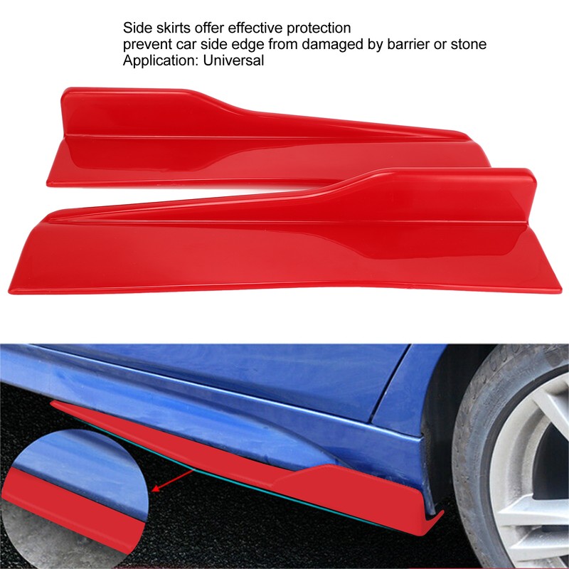 2pcs Car Side Skirt Anti Scratch Universal Winglets Diffuser Splitter