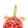 Egg Shaped Trinket Box Zinc Alloy Hinged Jewelry Ring Holder