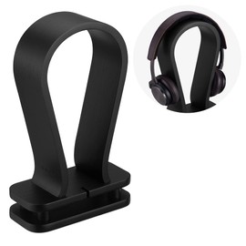 Navaris Universal Wooden Headphone Holder with Cable Holder - Headphone Holder Headset Holder - Headphone Stand - Oak