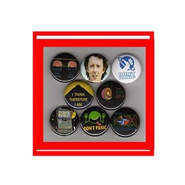 Hitchhikers Guide to the Galaxy Set of 8 - 1 Inch Buttons
