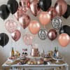 Rose Gold and Black Balloons, 12 Inch Black and Rose