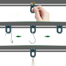 yivom 40 Greenhouse Clips - Plant Holder with 40 S-Hooks, Greenhouse Accessories, Hanging Devices Eyelets, for Trellis, Hanging, Greenhouse