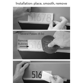 modbox USA Modern Mailbox Numbers, Custom Cut to Order, Set of 2 (White)