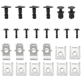 Konuooer Underrun Protection Installation Kit Engine Underbody Repair Clips Gear Protection Engine Protection Cover Mounting Clip Engine Cover Sheet Metal Nut Screws Retaining Clips for A4 B8 A5 8T Q5