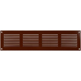 Repa Market Air Vent Cover 16x4 Inch (Outer Dimensions) Brown Galvanized Steel Louvered Grill Cover with Mesh Screen/Wall or Ceiling Vent/HVAC Register for Indoor and Outdoor Ventilation
