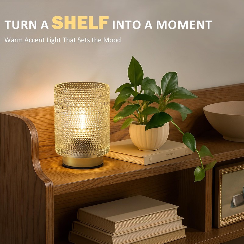 Small Battery operated Lamp with Timer for Bedside/Coffee Table/Book shelf