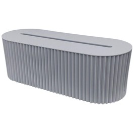 VIVIJOIE Outlet Box, Slim, White, Cable Box, Power Strip, Storage Box, Cable, Outlet Cover, Wiring Hide Box (Frosty White) (Light Gray)