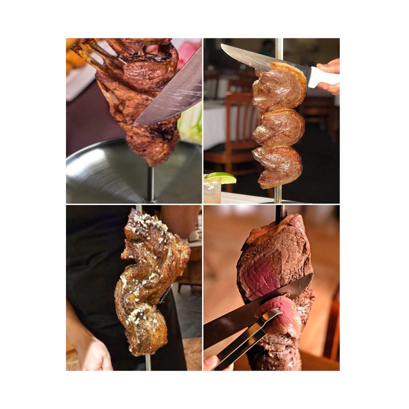 Vertical Skewer Brazilian Barbecue Skewer Stand Stainless Steel Removable Grilling