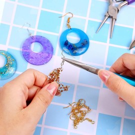 Sky Blue Mini Needle Nose Pliers - 4.5 Inch Jewelry Making Pliers With Comfort Grip Handle