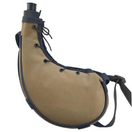 Water Canteen, 11x5.5" Portable Canteen Water Bottle, Waist Type Army Camping, Lightweight & Leakproof Flat Bottle with Strap for Outdoor, Hiking, Camping Flat