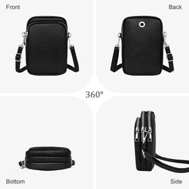 ModaZeal PU Leather Crossbody Phone Bags for Women, Small Shoulder Bag Ladies Cross Body Handbags Cellphone Wallet Coin Purse with Headphone Port