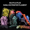 SUNLU PLA+ Silk Filament, Four-Color 3D Printer Filament 1.75mm, Dimensional
