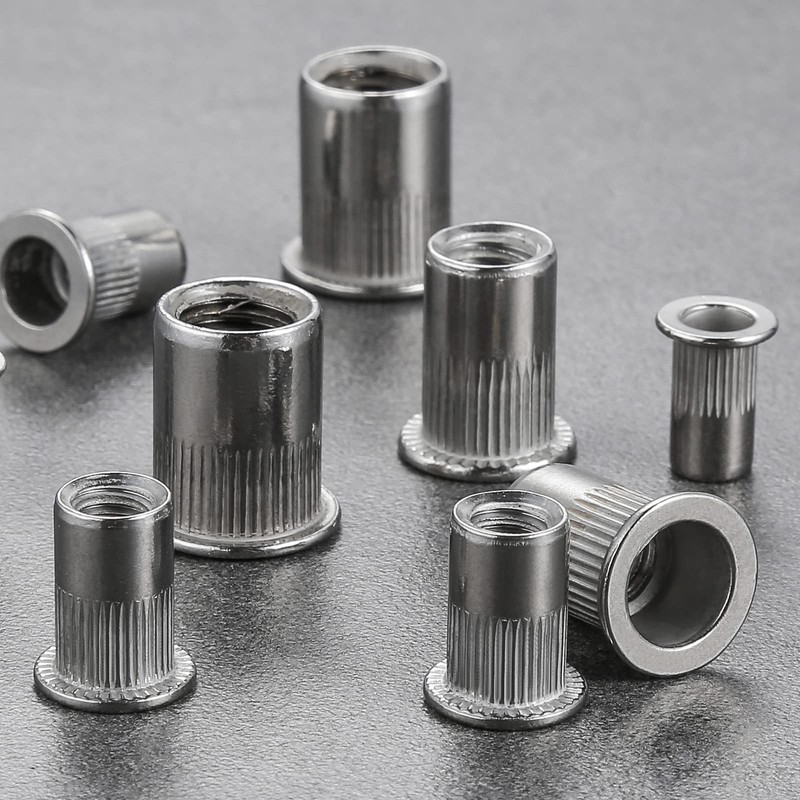 Wensilon Rivet Nut 3/8"-16UNC 50Pcs Stainless Steel 304 Finish Flat