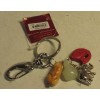 Stone Carved Chinese Feng Shui Key Chain Ring Frog Fish