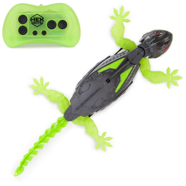 HEX BOTS Wall Crawler Gecko, Rechargeable Remote Control Robot Kids