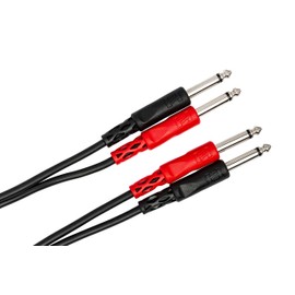 Hosa CPP-204 Dual 1/4" TS to Dual 1/4" TS Stereo Interconnect Cable, 4 Meters