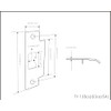 QCAA Steel Extended Lip Door Strike Plate, Latch D Hole,