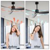 Verdanzia 2 Pcs Ceiling Fan Downrod, 12 Inch Black Ceiling