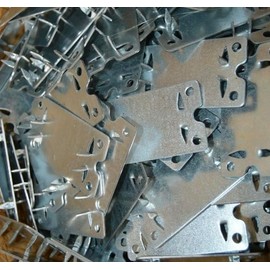 Protection Nail Plate for Wood Studs, 3-1/2 x 2 inches, Wires/Pipe Stud Protection Plate, Self Nailing Prongs, Galvanized (25)