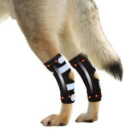 NeoAlly - Rear Leg Hock Brace with Metal Spring Strips, Dog Leg Brace for Rear Leg, Hock & Ankle Support, Rear Dog Leg Brace for Large Dogs, Long. (Both Legs, Extra Small)