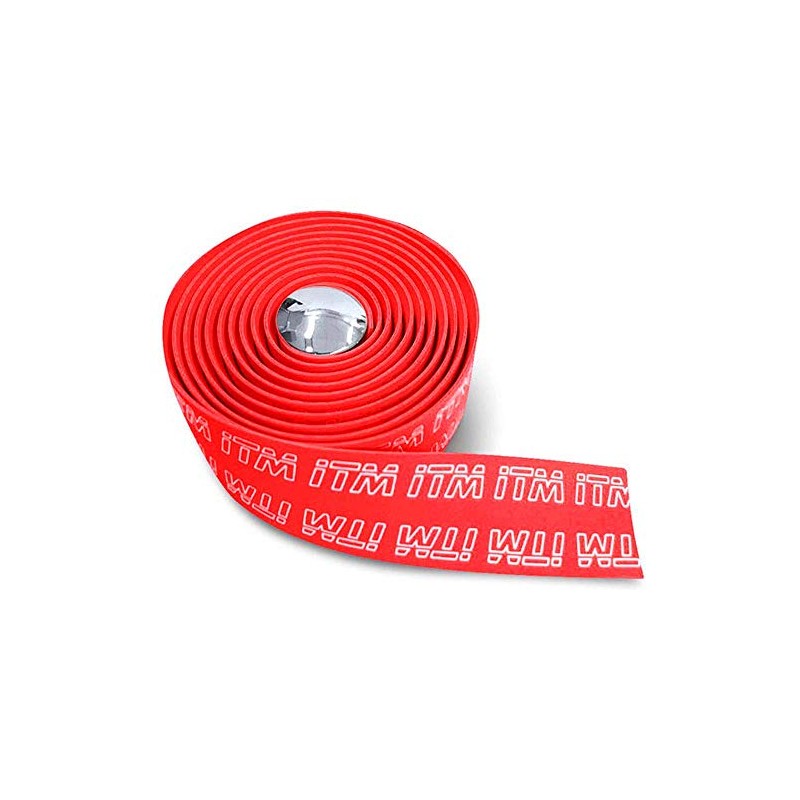 ITM Handlebar Tape EVA 3D Red ITM Logo – White