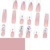 Vokupoga Long Square Press on Nails Sparkly False Nails with