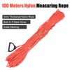 Deep Well Measuring Rope, 328.1ft 100M Nylon Depth Gauge Tape,