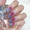 Chic Grape Handmade Nail Tip Gradient Magnet Nail - Point